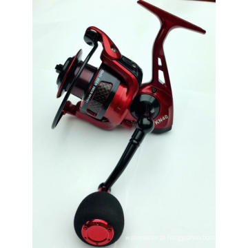 Equipamento de pesca de alta qualidade girando o carretel da pesca com carretel de alumínio vermelho